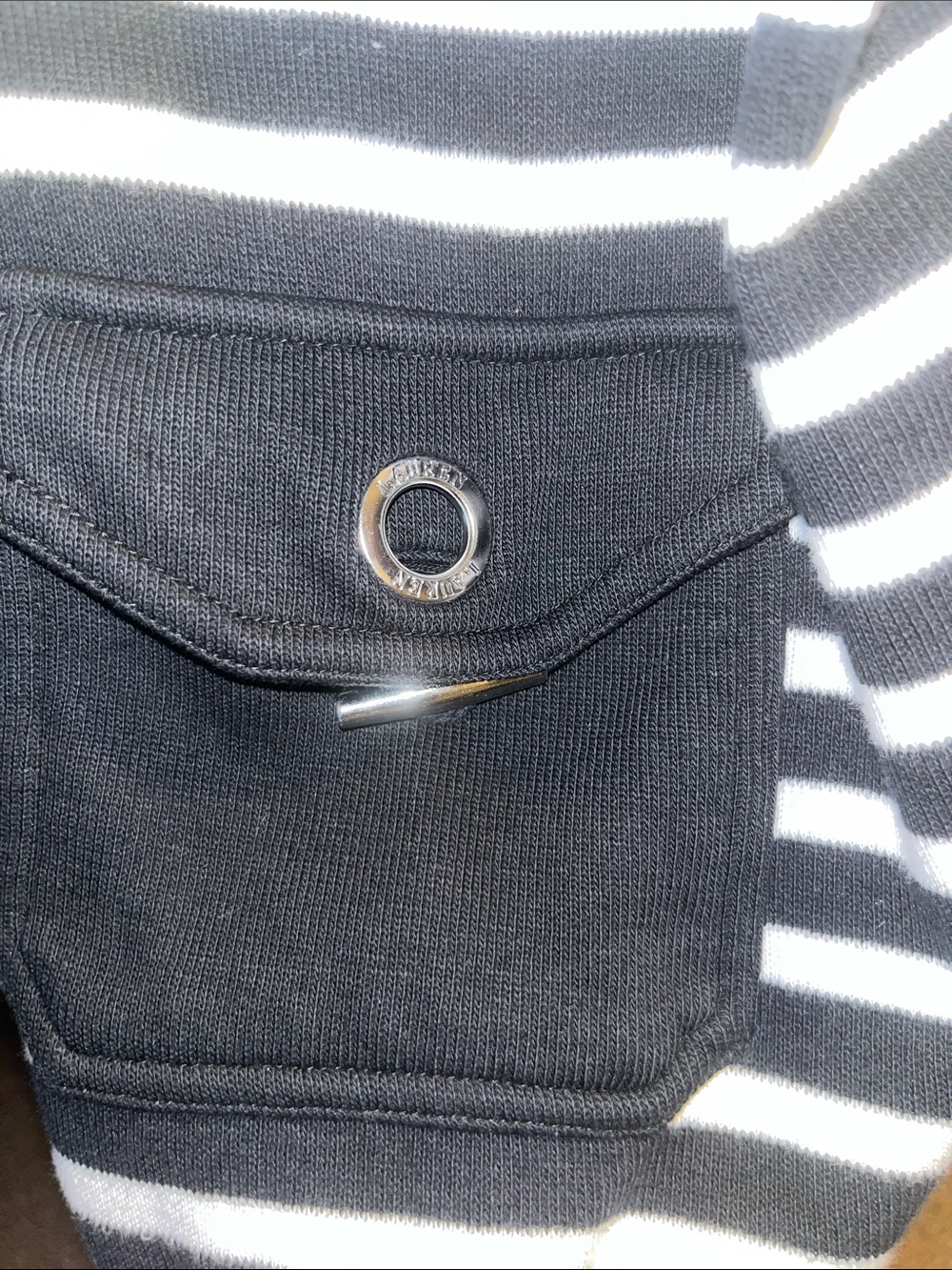 Lauren Ralph Lauren Black & White Striped Casual Button-Front Shirt - Picture 7 of 16